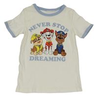 Bílo-světlemodré tričko s Paw Patrol