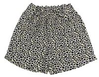 Černo-bílo-růžové vzorované kraťasy Only 