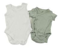 2x Světlezelené + bílé body 