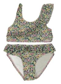 Barevné květované dvoudílné plavky H&M