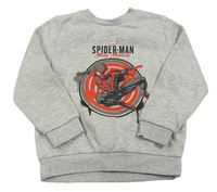 Šedá melírovaná mikina se Spider-manem PRIMARK