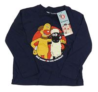 Tmavomodré triko s Ovečkou Shaun COMIC RELIEF