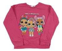 Tmavorůžová mikina s L.O.L. SURPRISE! a flitry PRIMARK