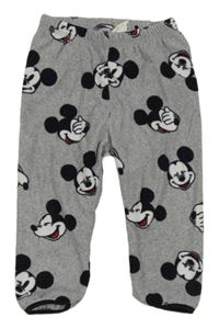 Šedé melírované fleecové kalhoty s Mickey H&M