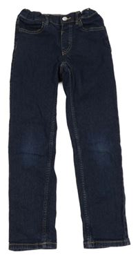 Tmavomodré slim fit rifle H&M