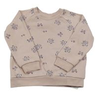 Pudrová mikina s kytičkami PRIMARK