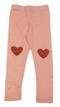 Korálové legíny se třpytivými srdíčky dopodopo