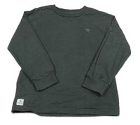 Tmavošedé melírované mikinotriko s dinosaurem Next