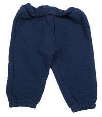 Tmavomodré prošívané vyteplené tepláky F&F