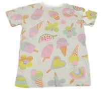 Bílé tričko s obrázky H&M