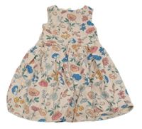 Světlepudrové vzorované šaty s kytičkami Tu