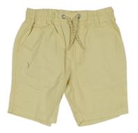 Světležluté plátěné kraťasy Next