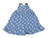 Modré květované letní šaty Mothercare