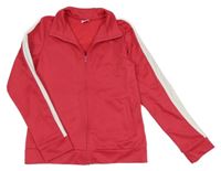 Čeveno-bílá thermo propínací mikina crane