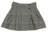 Černo-bílo-růžová kostkovaná vzorovaná sukně H&M