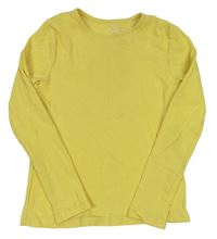 Žluté žebrované triko H&M
