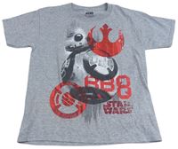 Šedé tričko s potiskem Star Wars 