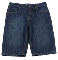 Tmavomodré riflové straight kraťasy Denim Co.