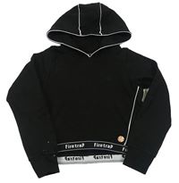 Černá crop mikina s kapucí Firetrap