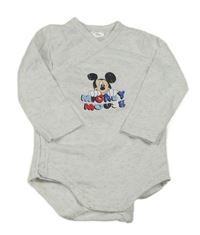 Světlešedé melírované zavinovací body s Mickeym Disney