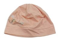 Růžová čepice s motýly