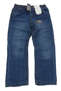 Nové - Modré rifle s úpletovým pasem St. Bernard