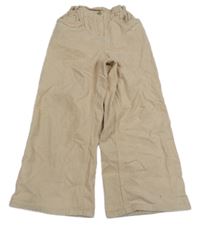 Béžové manšestrové wide leg kalhoty Tape A L'Oeil