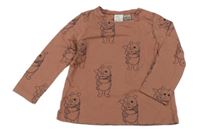 Hnědé triko s Púem a Prasátkem H&M