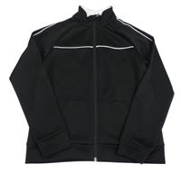 Černá sportovní propínací mikina s pruhem H&M