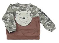 Šedo-vínová mikina s army vzorem a Púem C&A