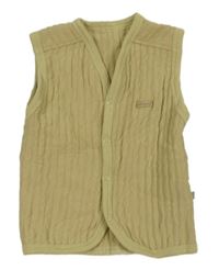 Písková žebrovaná tepláková vesta