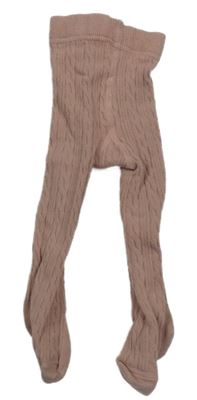 Starorůžové vzorované punčocháče Next