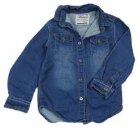 Modrá tepláková riflová košile Denim Co.