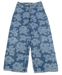 Modré květované široké rifle H&M