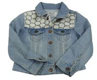 Světlemodrá riflová bunda s krajkou Denim Co.