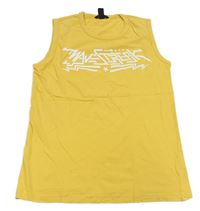 Žluté tílko s nápisem H&M