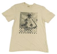 Smetanové tričko s palmami H&M