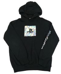 Černá mikina s PlayStatiton a kapucí H&M