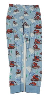 Modré pyžamové kalhoty se sněžnými frézami 