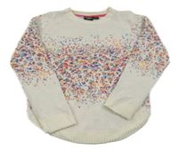 Smetanovo-barevný vzorovaný svetr 