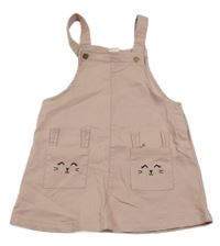 Světlerůžové laclové plátěné šaty s králíky H&M