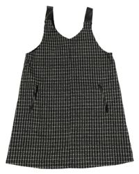 Černo-bílé kostkované pletené šaty Primark