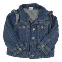 Modrá riflová bunda s volánky H&M