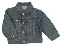 Světlemodrá riflová bunda s kapsami 