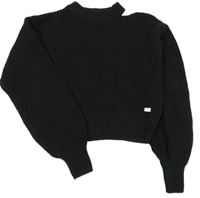 Černý crop svetr Page one young