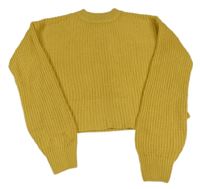 Okrový crop svetr New Look