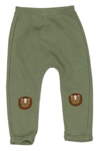 Zelené tepláky s lvíčky Tu