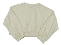 Smetanová crop lehká mikina Next