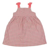 Růžovo-bílé kostkované šaty Zara