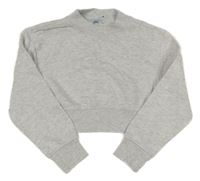 Šedá melírovaná crop mikina PRIMARK